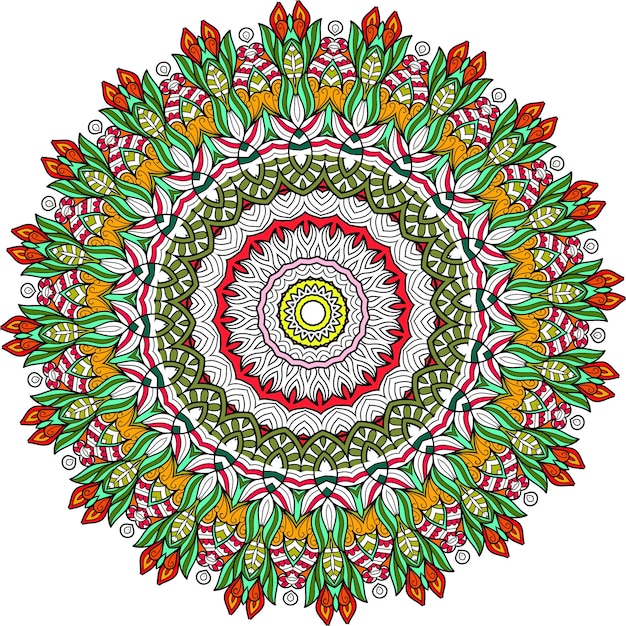 Mandala Background With Great Colors . Anti-Stress Therapy Patterns