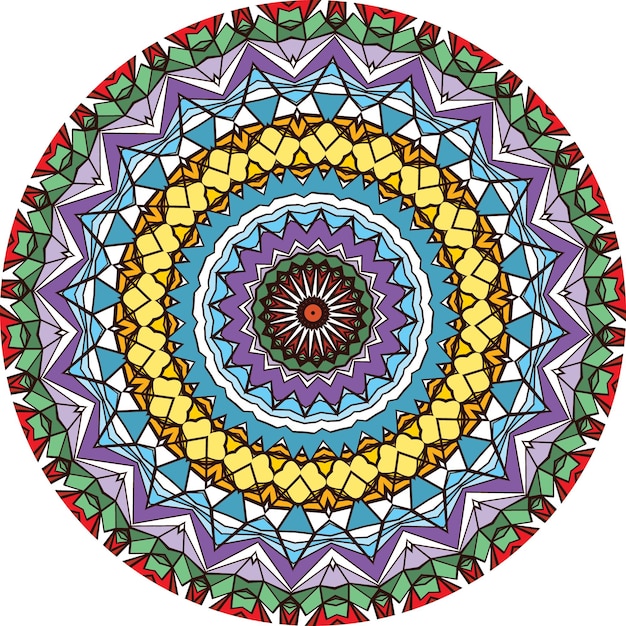 Mandala Background With Great Colors . Anti-Stress Therapy Patterns