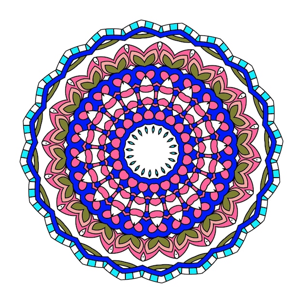 Mandala Background With Great Colors. Unusual Flower Shape.