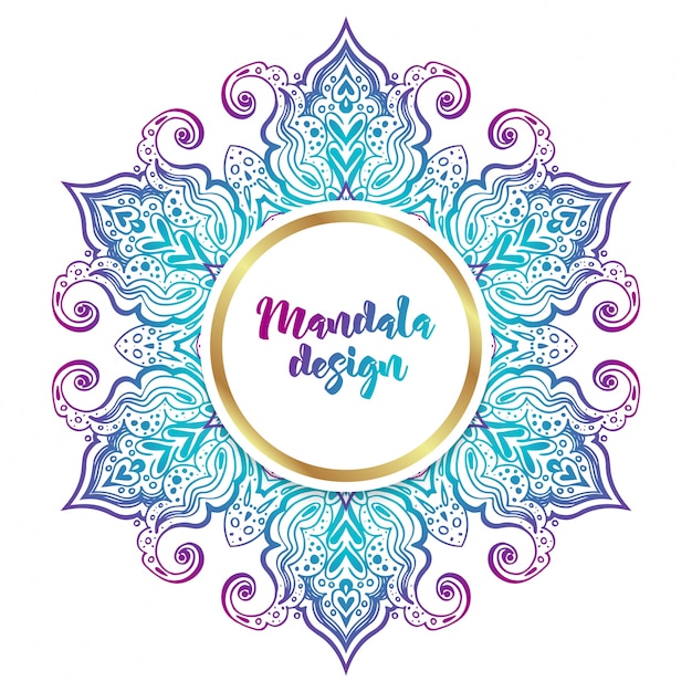 Vector mandala banner, indian style.