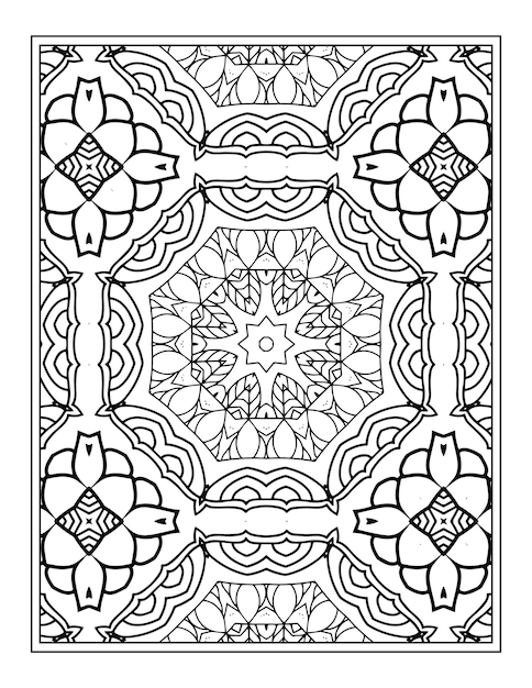 Mandala beauty ornament Coloring page