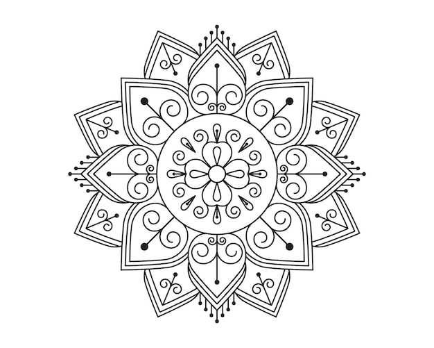 Mandala beauty Ornament Vector icon Illustration design