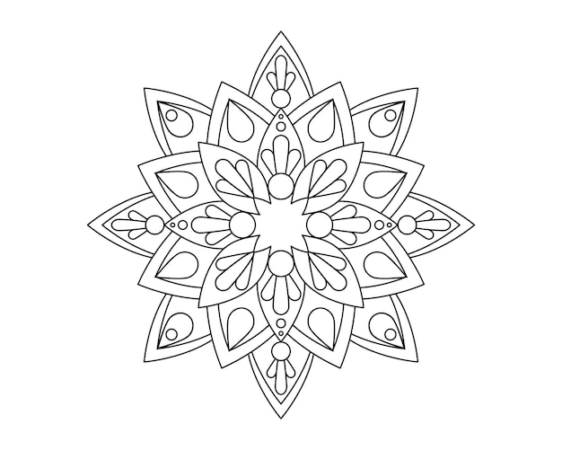 Mandala beauty Ornament Vector icon Illustration design