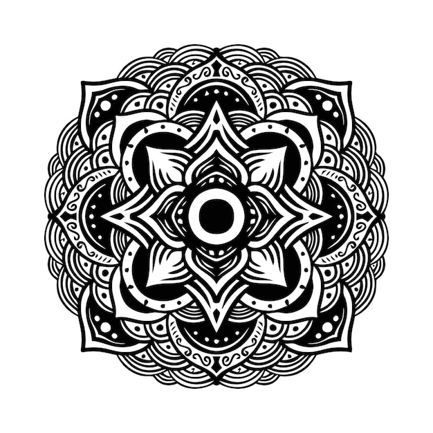 Mandala black and white 