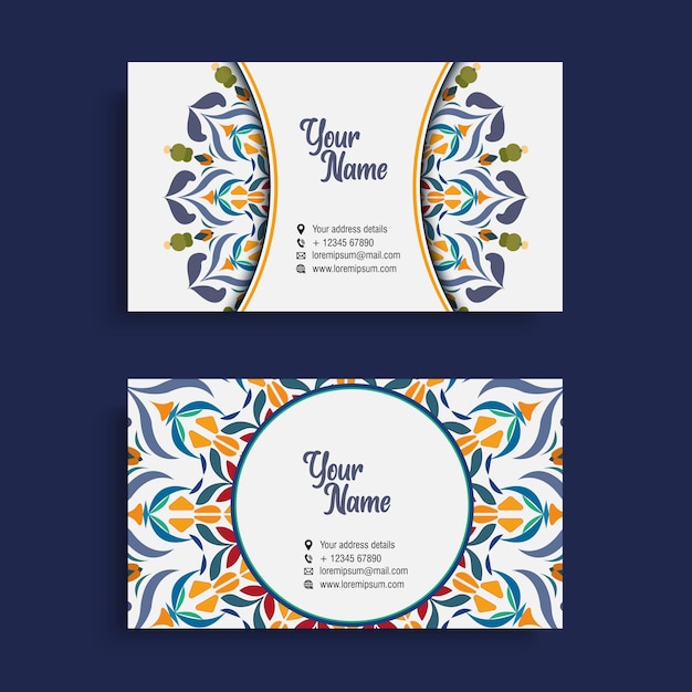 Vector mandala business card template