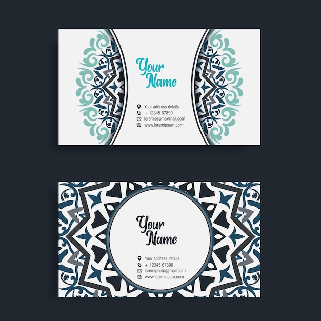 Vector mandala business card template