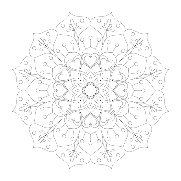 Mandala for coloring book decorative round ornament vector ilustration design