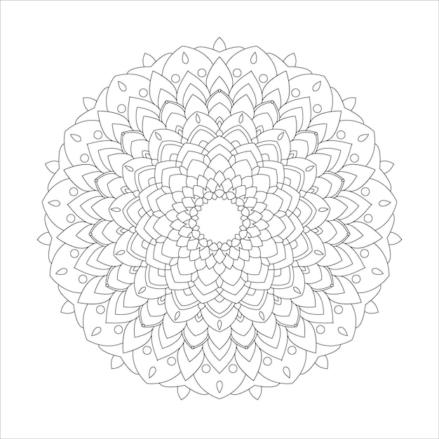 Mandala for coloring book decorative round ornament vector ilustration design