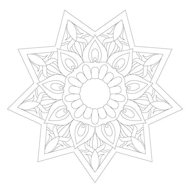 Mandala for coloring book decorative round ornament vector ilustration design