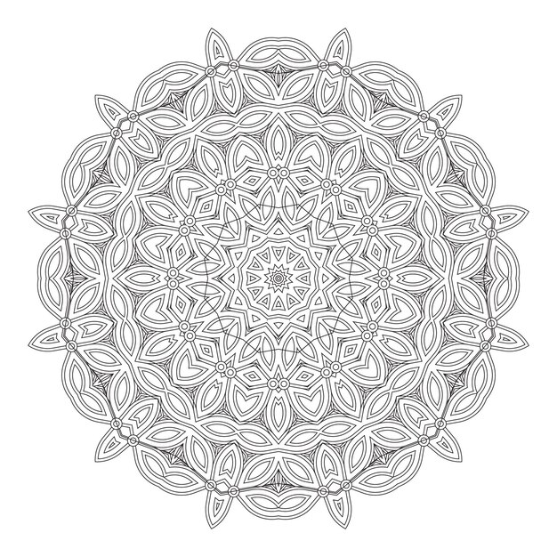 Mandala for coloring book detailed mandala design coloring page Mandala with white background