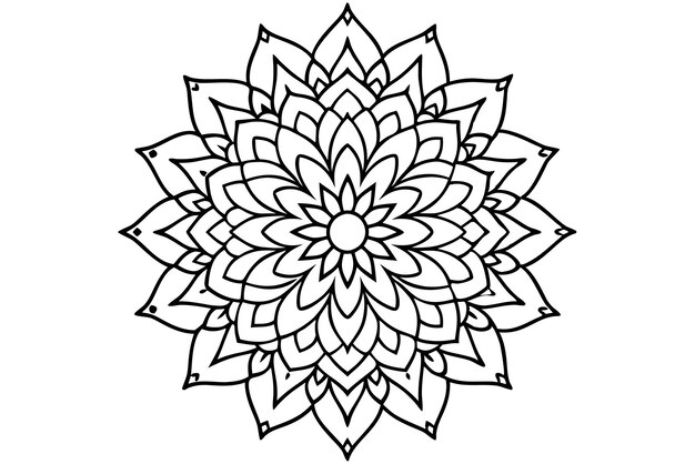 Vector mandala for coloring book illustration elaborate abstract art 8