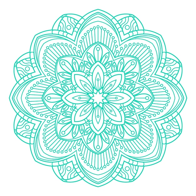 Mandala coloring book page Round decorative ornament