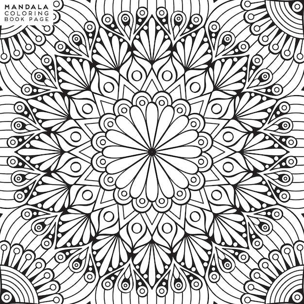 Mandala coloring illustration