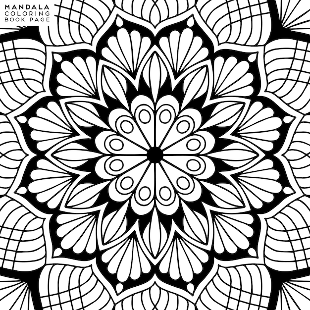 Mandala coloring illustration