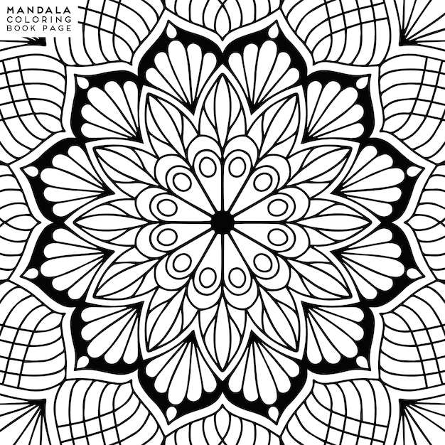 Mandala coloring illustration