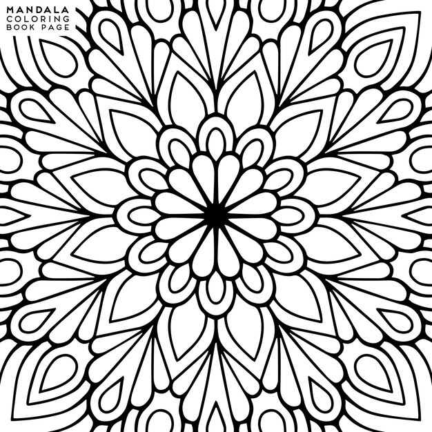 Vector mandala coloring illustration