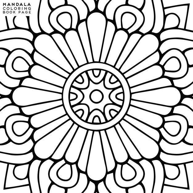 Vector mandala coloring illustration