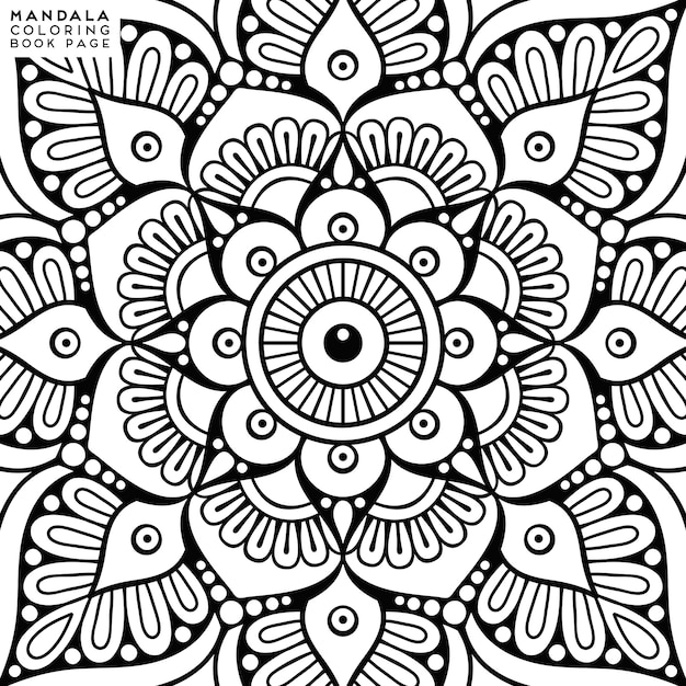 Mandala Coloring Illustration