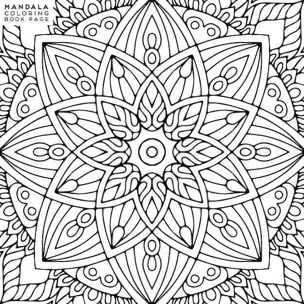 Mandala Coloring Illustration