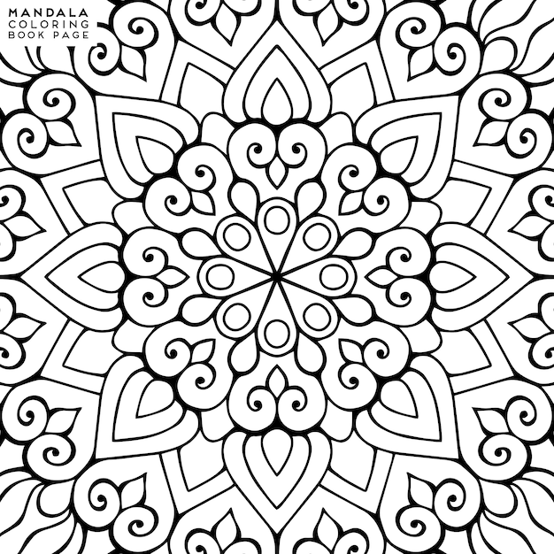 Mandala Coloring Illustration