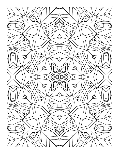 Mandala coloring page for adults and hand drawn outline mandala coloring book for kids line art