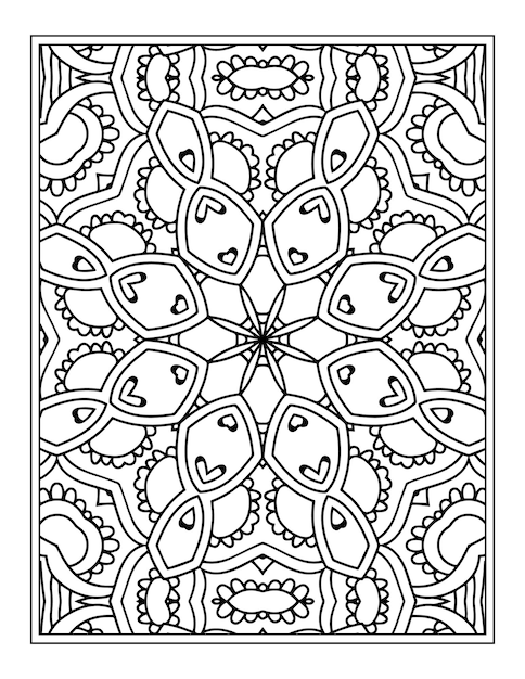 Mandala coloring page for adults Mandala Background With floral ornament pattern