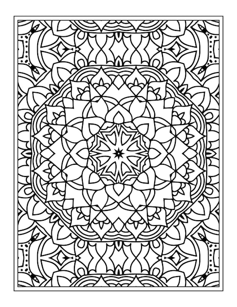 Mandala coloring page for adults Mandala Background With floral ornament pattern