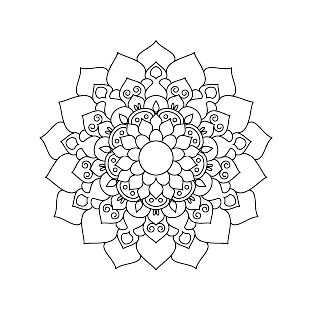 Mandala coloring page and book