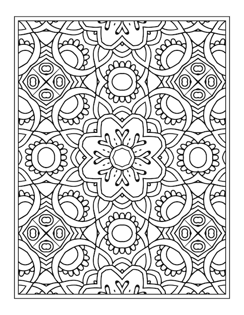 Mandala coloring page for kdp Floral ornament mandala Pattern