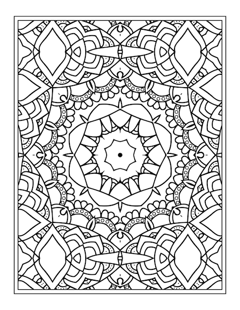 Mandala coloring page for kdp Floral ornament mandala Pattern