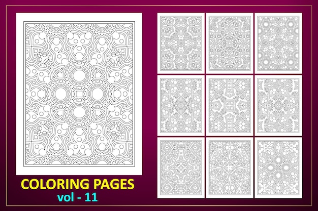 Mandala coloring page KDP interior black and white coloring page pattern