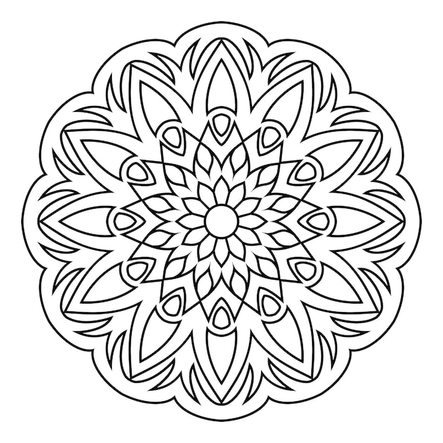 Mandala coloring page. Vector illustration