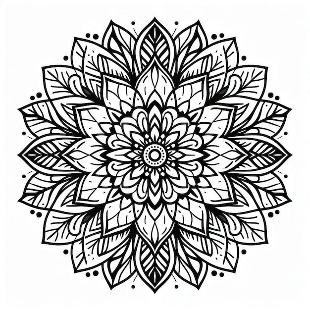 Mandala Coloring page vector