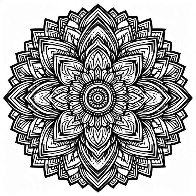 Mandala Coloring Page Vector