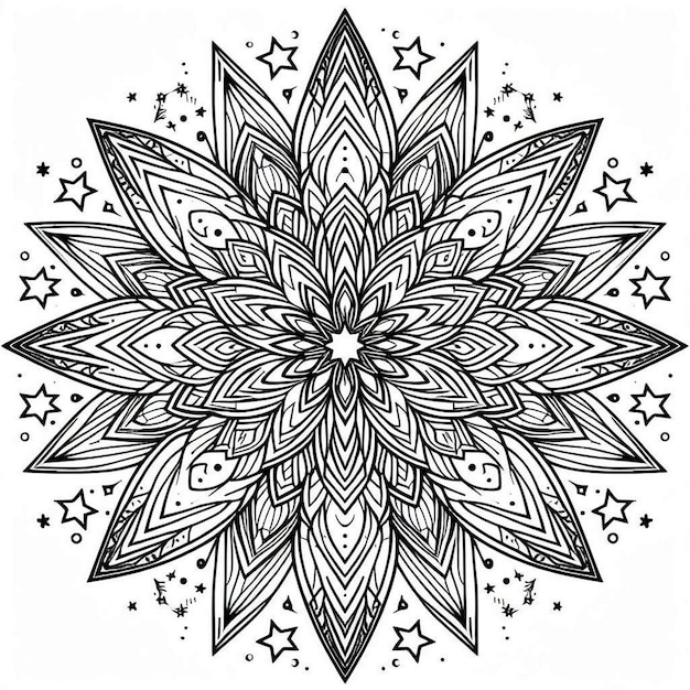 Vector mandala coloring page vector