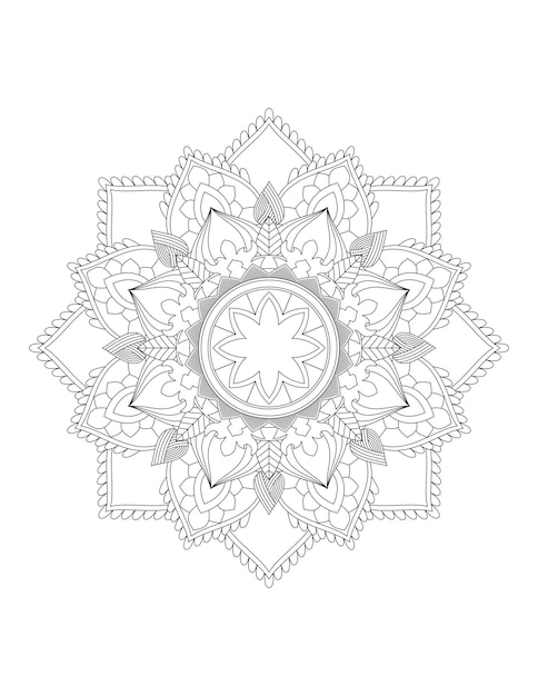 Mandala Coloring Pages Pattern Mandala FlowerIslam Arabic Indian and Ottoman motifs