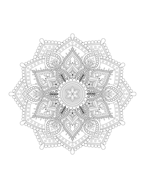 Mandala Coloring Pages Pattern Mandala FlowerIslam Arabic Indian and Ottoman motifs