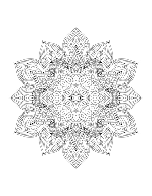 Mandala Coloring Pages Pattern Mandala FlowerIslam Arabic Indian and Ottoman motifs