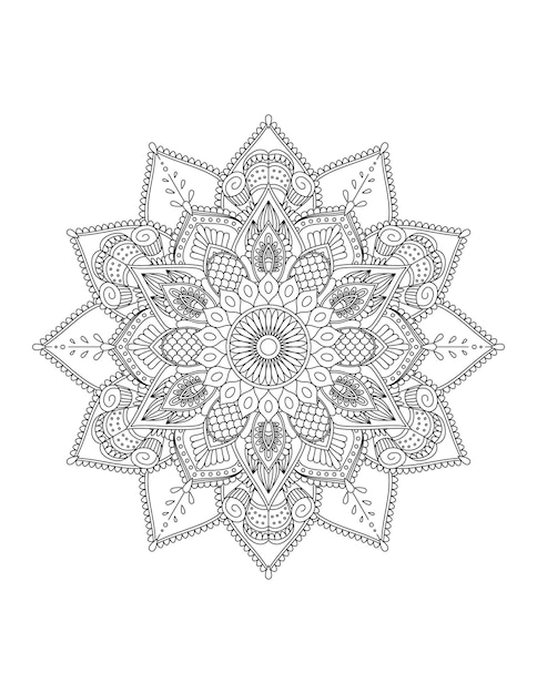 Mandala Coloring Pages Pattern Mandala FlowerIslam Arabic Indian and Ottoman motifs