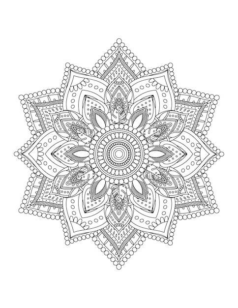 Mandala Coloring Pages Pattern Mandala FlowerIslam Arabic Indian and Ottoman motifs