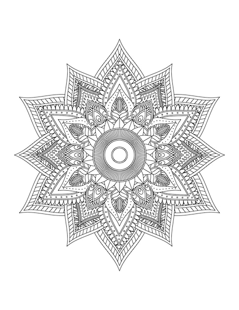 Mandala Coloring Pages Pattern Mandala FlowerIslam Arabic Indian and Ottoman motifs