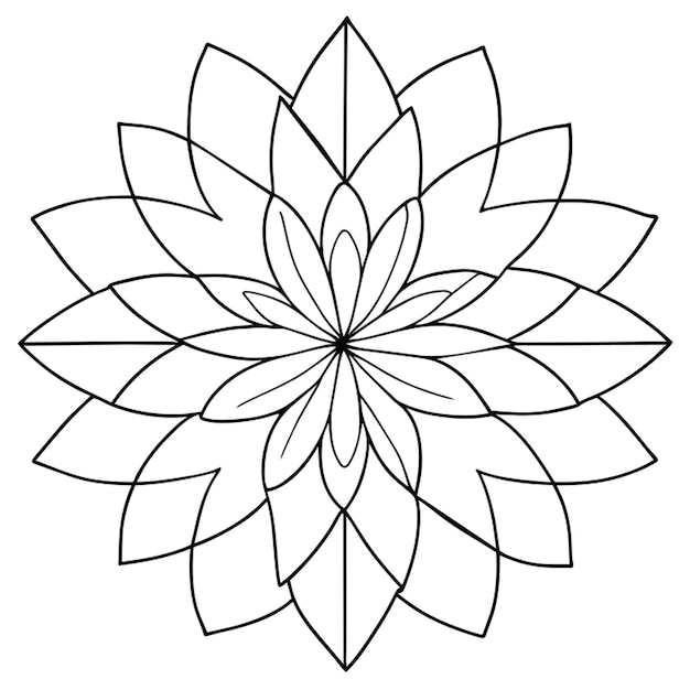 mandala coloring pages vector illustration line art