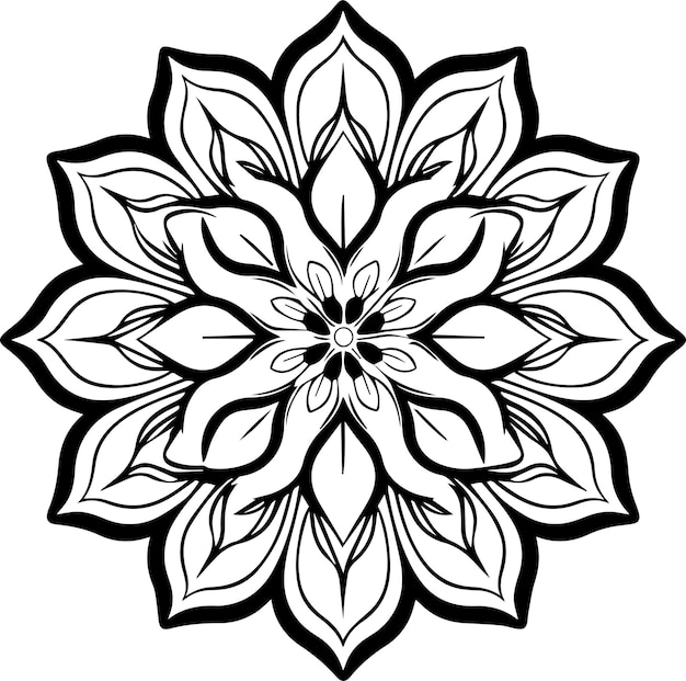 A Mandala Colouring Pages for kids vector illustration