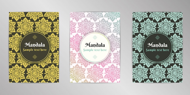 Mandala decorative design card set