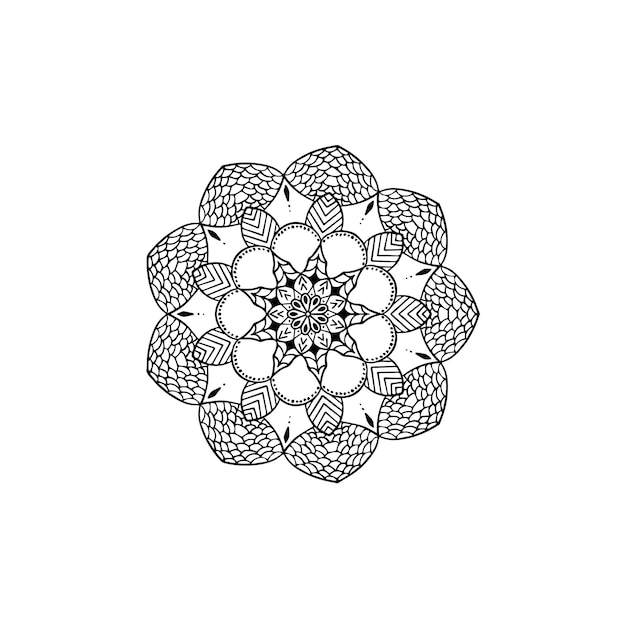 Mandala decorative lace ornament hand drawing