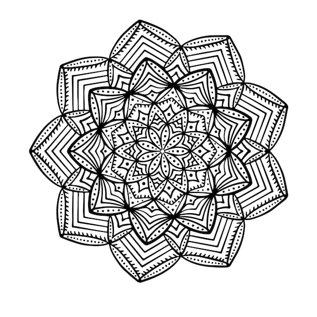 Mandala decorative and ornamental design for coloring page24