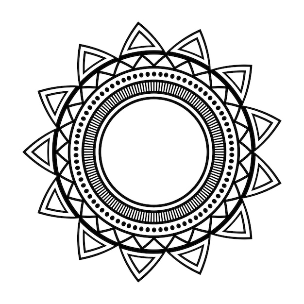 Mandala design background for adult coloring page