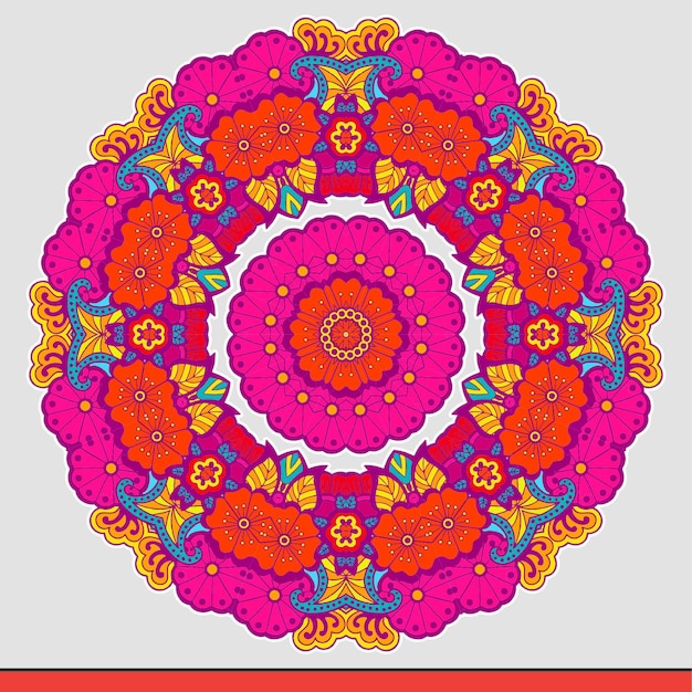 Mandala Design For Beautiful Works Floral Design