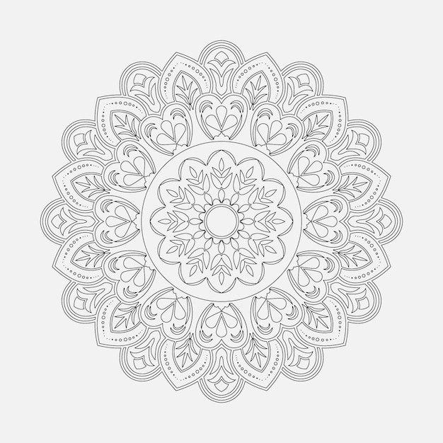 Mandala design Black color  Vector Premium210