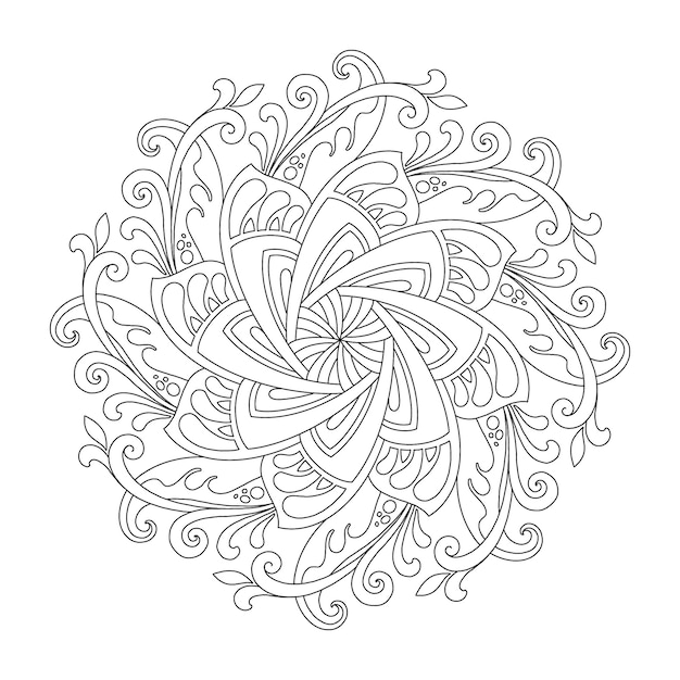 Mandala design for coloring page